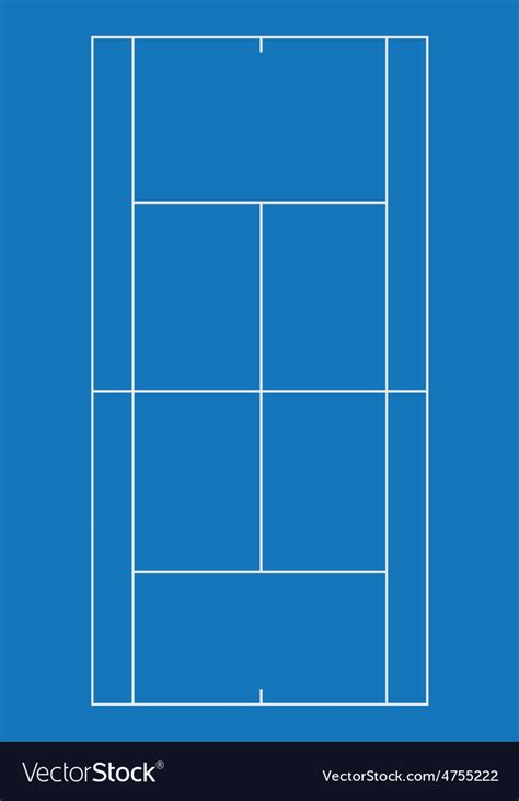 Tennis court blue Royalty Free Vector Image - VectorStock