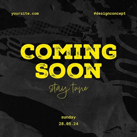 Premium PSD | PSD Coming soon stay tuned with black background ...