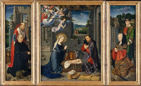 Gerard David | The Nativity with Donors and Saints Jerome and Leonard | The Metropolitan Museum ...