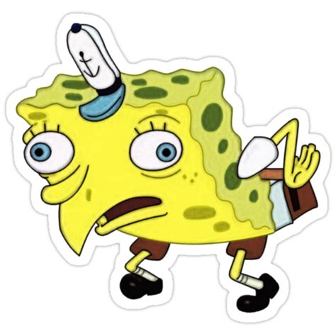 "Mocking Spongebob" Stickers by KingOfMemes | Redbubble