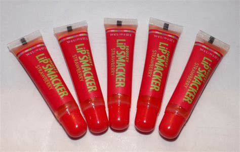 5 x LIP SMACKER Lip Gloss ~ STRAWBERRY SQUEEZY Squeeze ~ Lot of 5 Bonne Bell