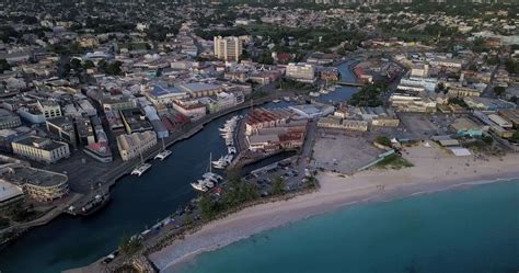 Aerial view of downtown Bridgetown, Barbados 20379064 Stock Video at Vecteezy