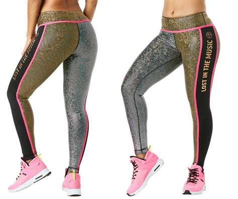 Light Up The Dance Floor Ankle Piped Metallic Leggings | Zumba Fitness ...