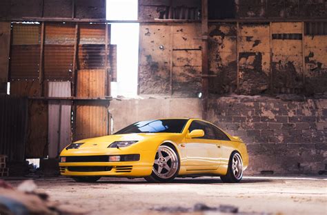 Yellow Nissan 300ZX Resting on Custom Silver JR Wheels — CARiD.com Gallery