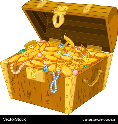 Treasure chest Royalty Free Vector Image - VectorStock