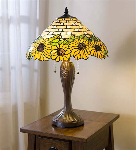 Sunflower Tiffany Table Lamp | Plow & Hearth