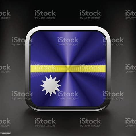 Flag Of Nauru Country Emblem Icon Stock Illustration - Download Image ...