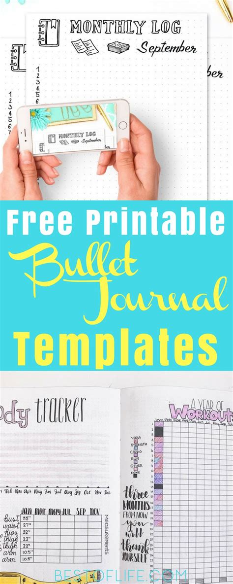 15 Printable Bullet Journal Templates - The Best of Life