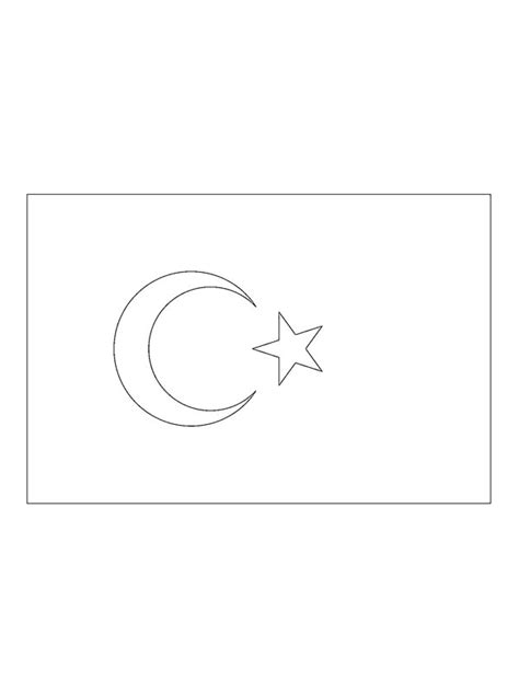 colouring page Flag of Turkey | coloringpage.ca