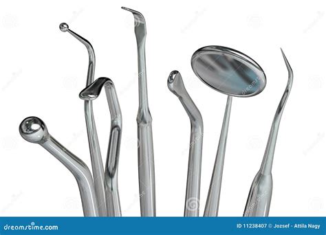 3d Dentist Tools Isolated Royalty Free Stock Photography - Image: 11238407