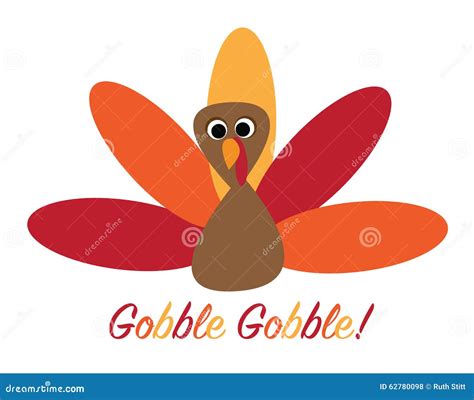 Gobble Gobble Turkey stock vector. Illustration of food - 62780098