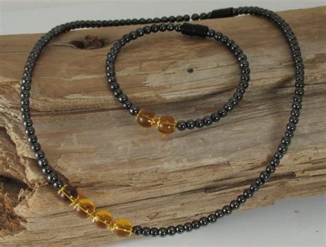 Women’s Magnetite Topaz Necklace & Single Bracelet Set Magnetite ...