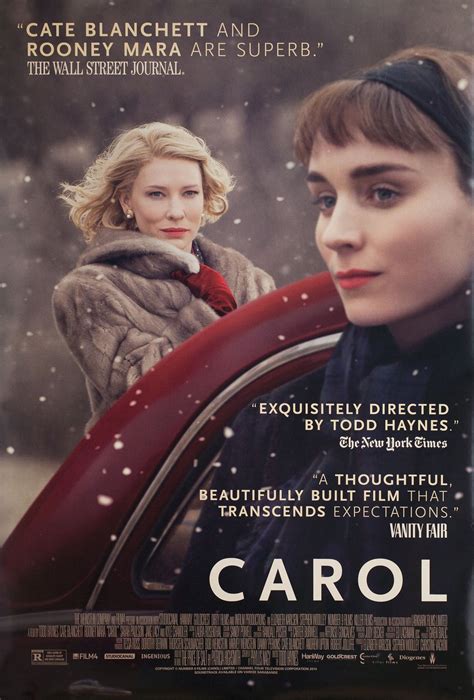 Carol Original 2015 U.S. One Sheet Movie Poster - Posteritati Movie ...