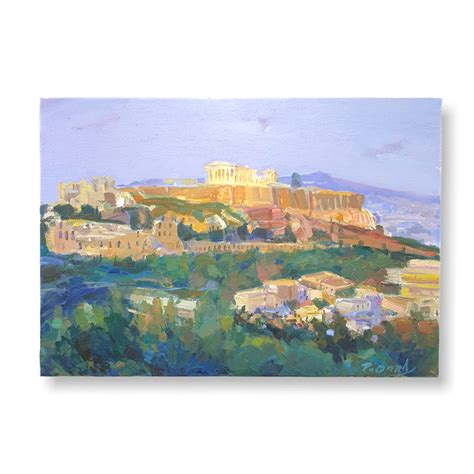 Acropolis of Athens - Oil painting on canvas ZRA-003 - Canvas Greece