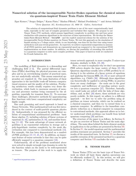 Numerical solution of the incompressible Navier-Stokes equations for ...