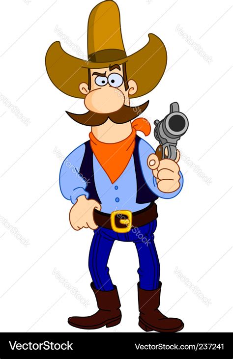 Cowboy cartoon Royalty Free Vector Image - VectorStock