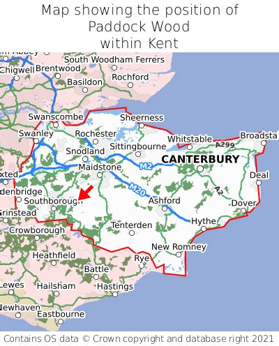 Where is Paddock Wood? Paddock Wood on a map