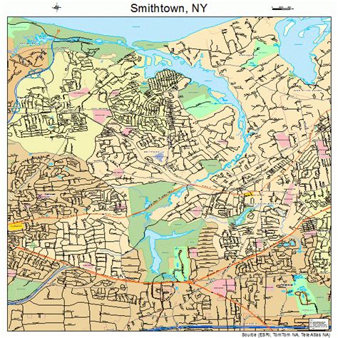 Smithtown New York Street Map 3667851