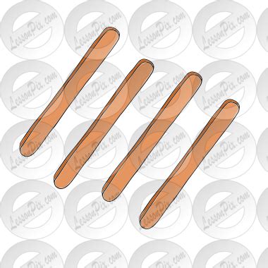 Four tally sticks Picture for Classroom / Therapy Use - Great Four tally sticks Clipart