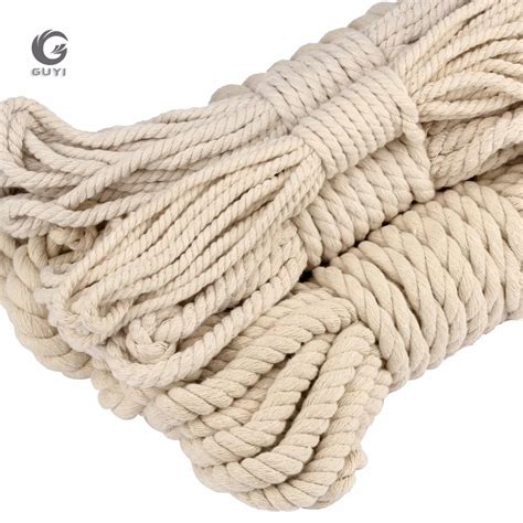 5 20mm Cotton Rope Natural Color Cotton Cord DIY Macrame Rope Handmade ...