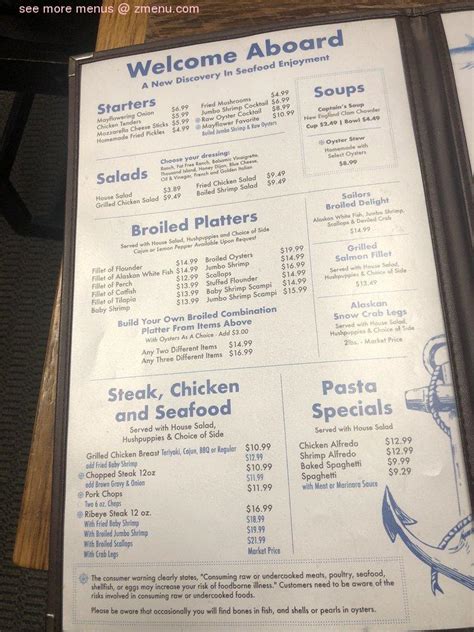 Menu at Mayflower Seafood Restaurant, Elizabethton, US-19E