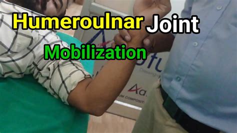 Humeroulnar joint mobilization, Elbow stiffness exercise, traction Humeroulnar joint! - YouTube