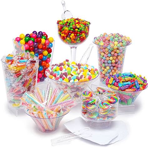 Rainbow Candy Buffet Kit: 25 to 50 Guests | Rainbow candy buffet, Candy buffet tables, Rainbow candy