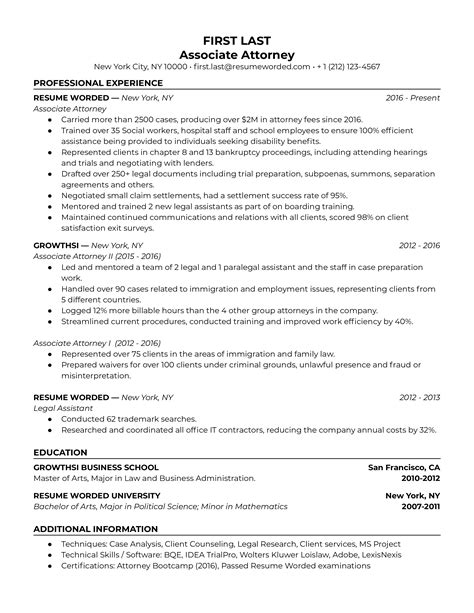 19 Attorney Resume Examples for 2025 | Resume Worded