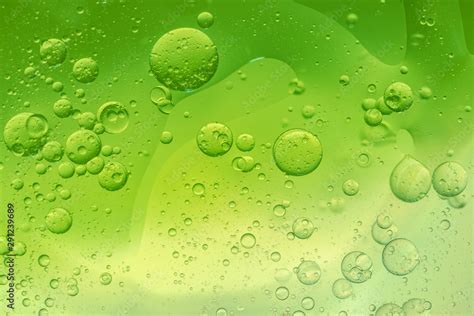 Abstract Green water bubbles background Stock Photo | Adobe Stock