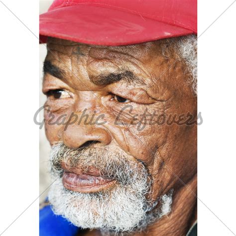 Old African Black Man With Characterful Face · GL Stock Images