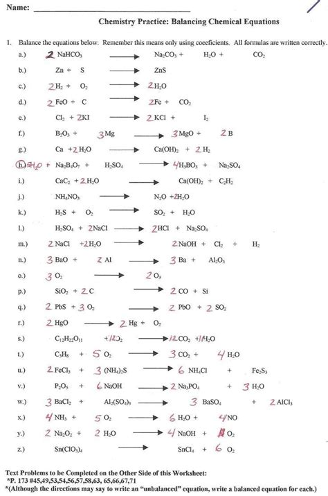 Grade 10 Chemistry Worksheet