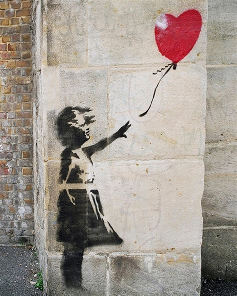 Banksy Girl With Balloon Photograph London Graffiti Art - Etsy Sweden