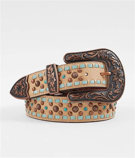 Nocona Weaved Turquoise Leather Western Belt - Women's | Western belts, Belts for women, Belt