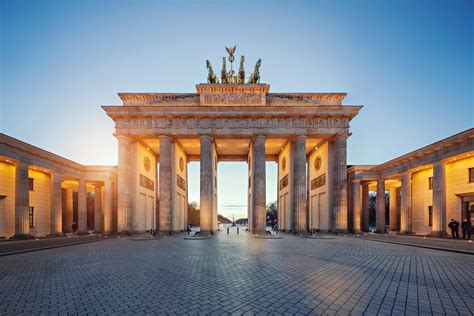 Brandenburg Gate at Sunset Berlin Germany Photo Art Print Poster 18x12 inch - Walmart.com ...