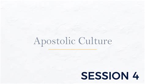 Apostolic Culture - Thamo Naidoo