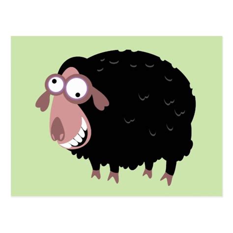 Funny Black Sheep Postcard | Zazzle | Sheep cartoon, Sheep, Cartoon art