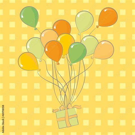 Party balloons birthday decoration of different colors Stock Vector ...