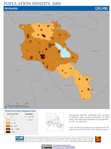 Armenia: Population Density, 2000 | Population density measu… | Flickr