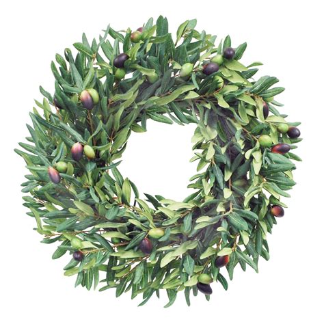 Luxury Faux Olive Wreath 20" | Handcrafted & Realistic Faux Wreaths ...