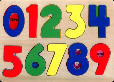 Wooden Jigsaw/Puzzle Playtray: Numbers 0-9 | eBay