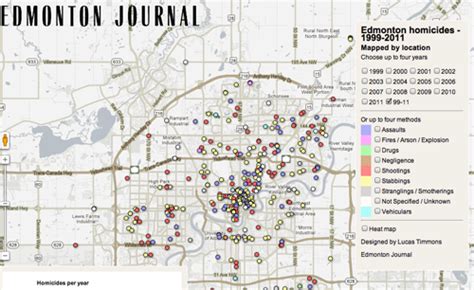 A dozen years of homicides mapped | Edmonton Journal