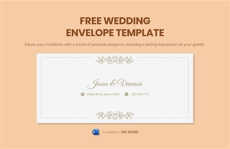 Free Wedding Envelope Template - Download in Word | Template.net