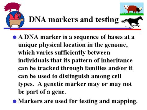 DNA markers and testing