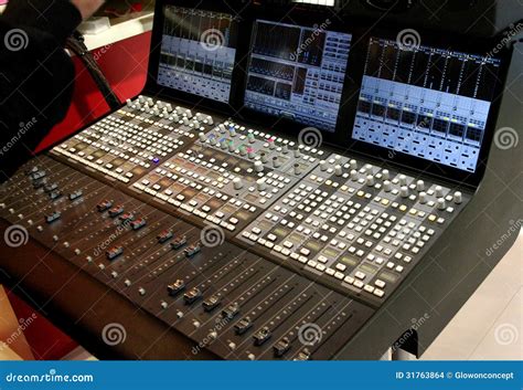 Audio Mixer, Music Mixer Board Stock Photo - Image of angle, buttons: 31763864