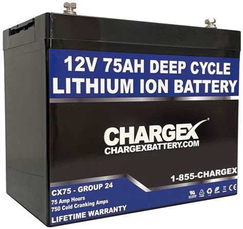 Chargex® 12V 75AH Lithium Ion Battery