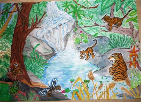 Tropical rainforest tiger and cubs by ljubicaljubi on DeviantArt