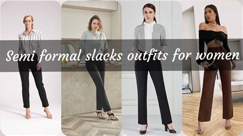 Semi formal slacks outfits for women||slacks outfit ideas||monica ...