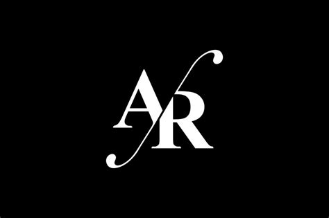 AR Monogram Logo Design By Vectorseller | TheHungryJPEG.com