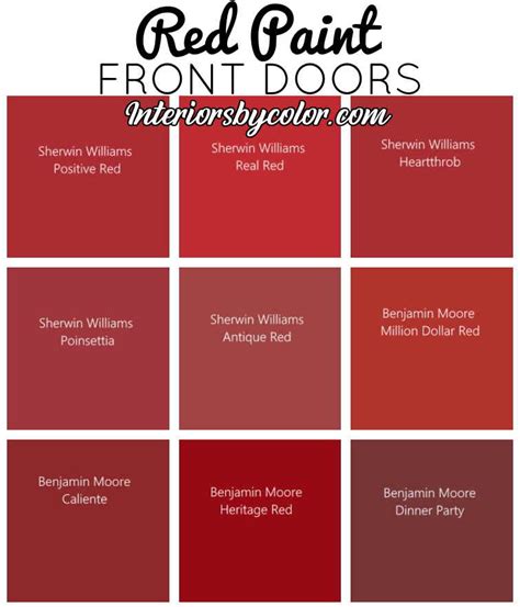 Red Front Doors on Houses - Interiors By Color