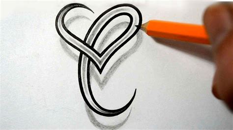 Initial C and Heart Combined Together - Celtic Weave Style - Letter ...